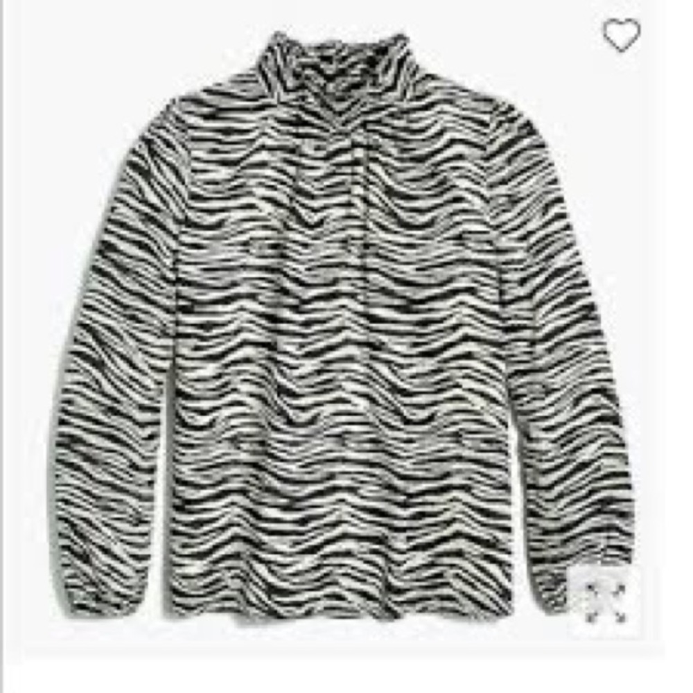 J crew print mock neck
